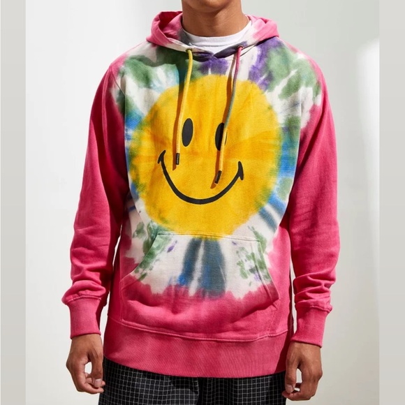 Chinatown Market X Smiley Tie Dye Hoodie Sweatshirt